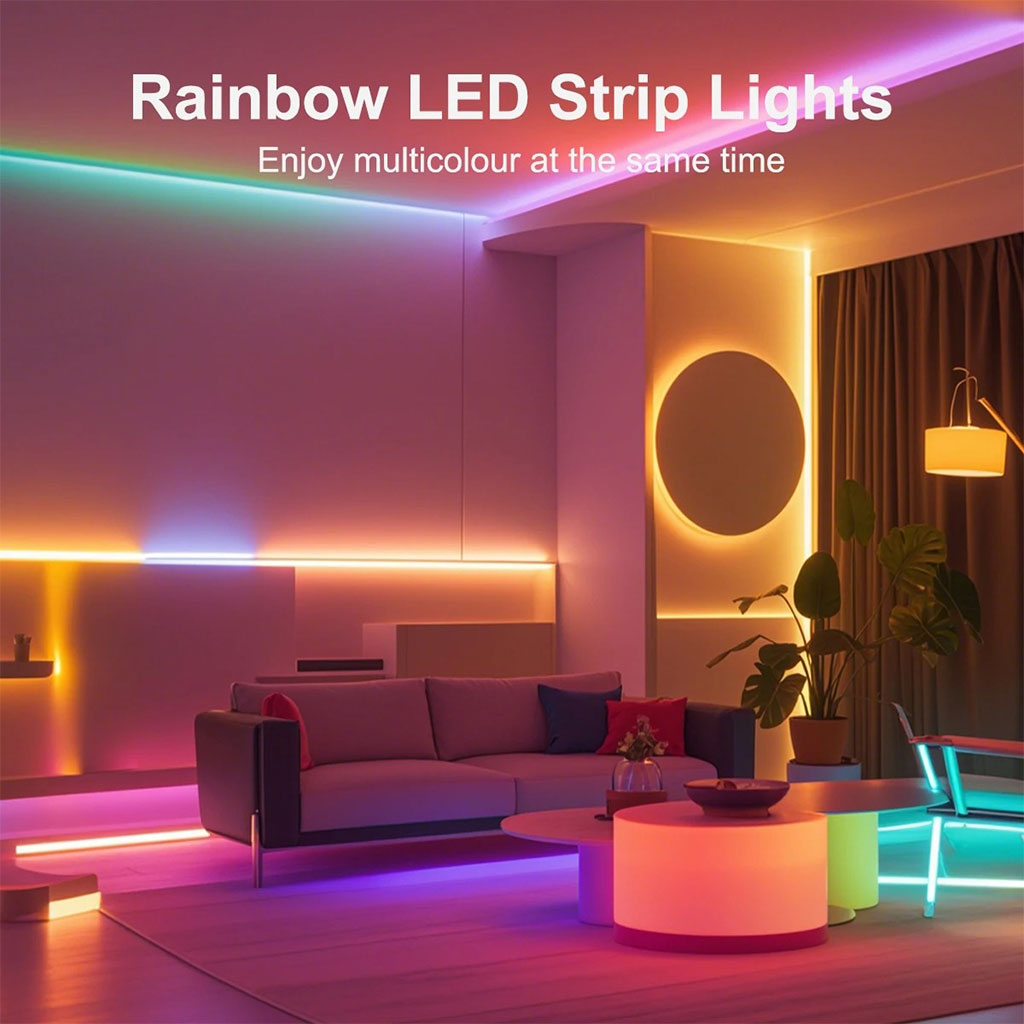 شريط إضاءة LED ذكي بتقنية Bluetooth مع تحكم عبر التطبيق ✨